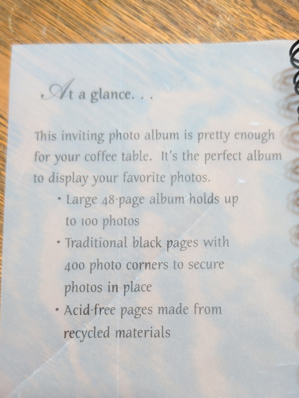 Black Spiral Photo Album - Classic Coffee Table Album